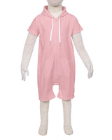 Short Sleeve Hoodie Zip-Up Shorts Onesie