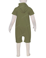 Short Sleeve Hoodie Zip-Up Shorts Onesie