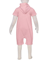 Short Sleeve Hoodie Zip-Up Shorts Onesie