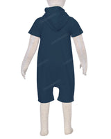 Short Sleeve Hoodie Zip-Up Shorts Onesie