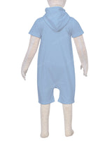 Short Sleeve Hoodie Zip-Up Shorts Onesie
