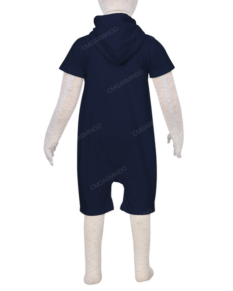 Short Sleeve Hoodie Zip-Up Shorts Onesie