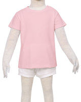 Short Sleeve Shoulder Snap Crew Neck T-Shirt