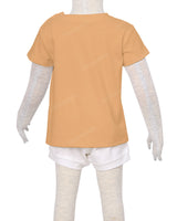 Short Sleeve Shoulder Snap Crew Neck T-Shirt