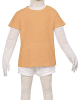 Short Sleeve Shoulder Snap Crew Neck T-Shirt