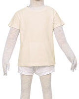 Short Sleeve Shoulder Snap Crew Neck T-Shirt