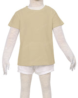 Short Sleeve Shoulder Snap Crew Neck T-Shirt