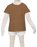 Short Sleeve Shoulder Snap Crew Neck T-Shirt