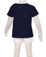 Short Sleeve Shoulder Snap Crew Neck T-Shirt
