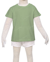 Short Sleeve Shoulder Snap Crew Neck T-Shirt