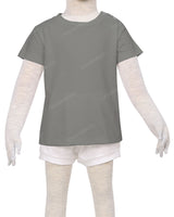 Short Sleeve Shoulder Snap Crew Neck T-Shirt