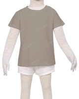 Short Sleeve Shoulder Snap Crew Neck T-Shirt