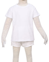 Short Sleeve Shoulder Snap Crew Neck T-Shirt