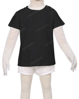 Short Sleeve Shoulder Snap Crew Neck T-Shirt