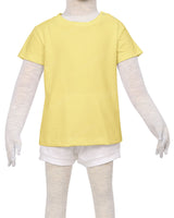 Short Sleeve Shoulder Snap Crew Neck T-Shirt