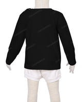 Long Sleeve Shoulder Snap Crew Neck T-Shirt