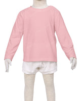 Long Sleeve Shoulder Snap Crew Neck T-Shirt