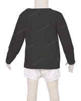Long Sleeve Shoulder Snap Crew Neck T-Shirt