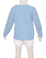 Long Sleeve Shoulder Snap Crew Neck T-Shirt