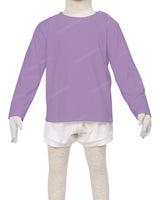 Long Sleeve Shoulder Snap Crew Neck T-Shirt