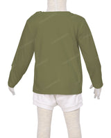 Long Sleeve Shoulder Snap Crew Neck T-Shirt