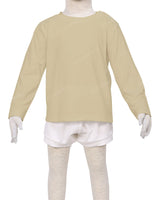 Long Sleeve Shoulder Snap Crew Neck T-Shirt