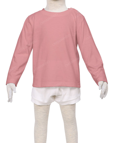 Long Sleeve Shoulder Snap Crew Neck T-Shirt