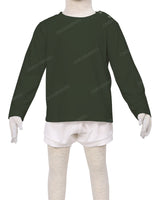 Long Sleeve Shoulder Snap Crew Neck T-Shirt