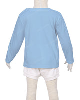 Long Sleeve Shoulder Snap Crew Neck T-Shirt