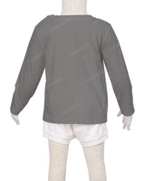 Long Sleeve Shoulder Snap Crew Neck T-Shirt
