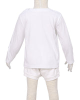 Long Sleeve Shoulder Snap Crew Neck T-Shirt