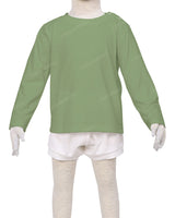 Long Sleeve Shoulder Snap Crew Neck T-Shirt