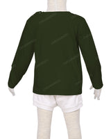 Long Sleeve Shoulder Snap Crew Neck T-Shirt