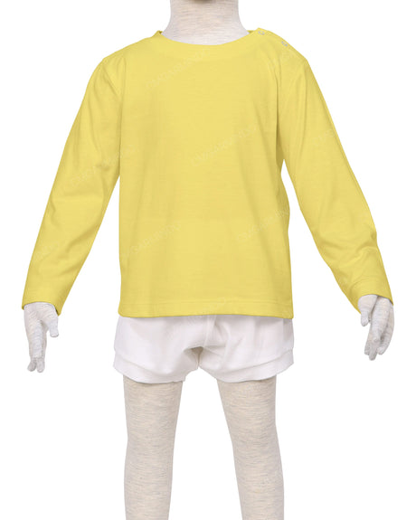 Long Sleeve Shoulder Snap Crew Neck T-Shirt