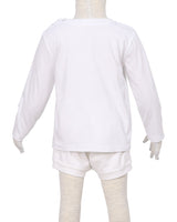 Long Sleeve Shoulder Snap Crew Neck T-Shirt