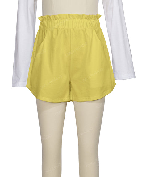 Ruffle Waist Shorts