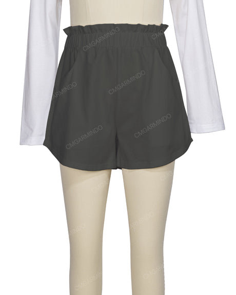 Ruffle Waist Shorts