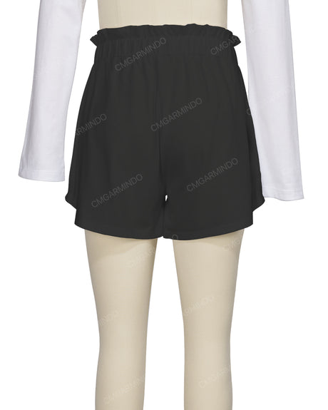 Ruffle Waist Shorts
