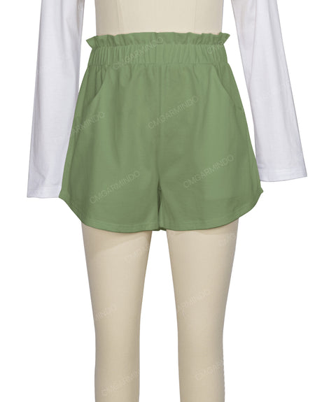 Ruffle Waist Shorts