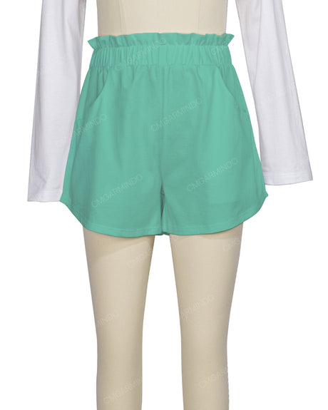 Ruffle Waist Shorts