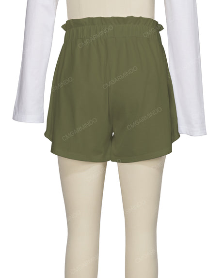 Ruffle Waist Shorts