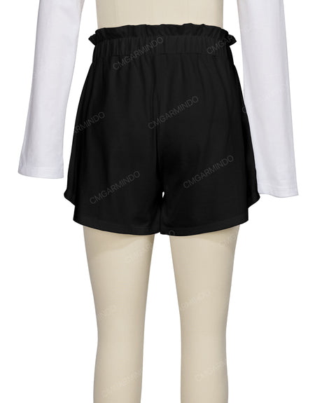 Ruffle Waist Shorts