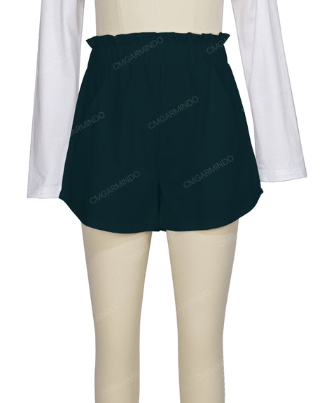Ruffle Waist Shorts