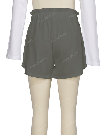 Ruffle Waist Shorts