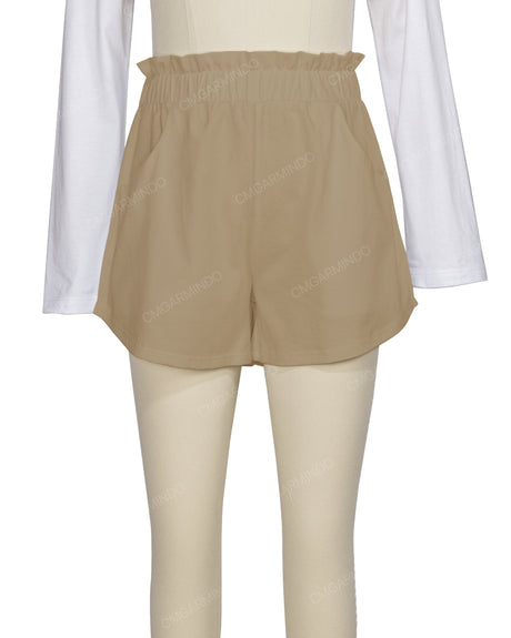 Ruffle Waist Shorts