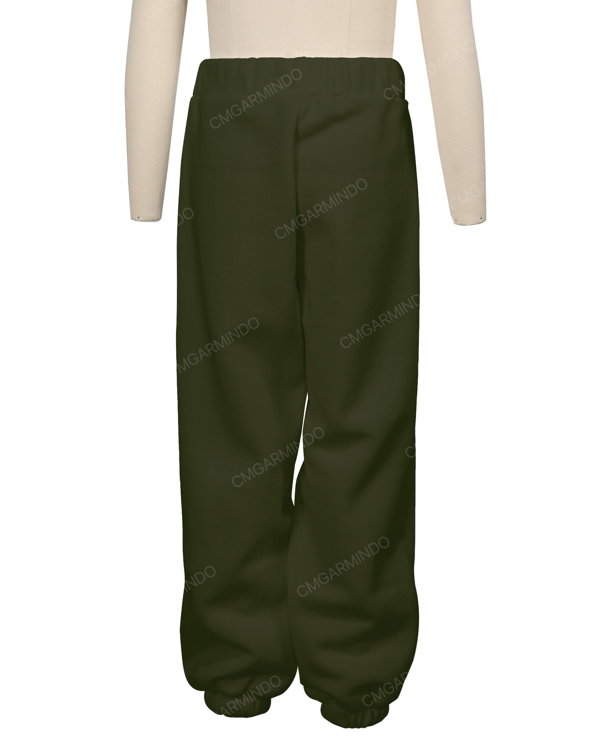 Elastic Folded Hem Sweatpants
