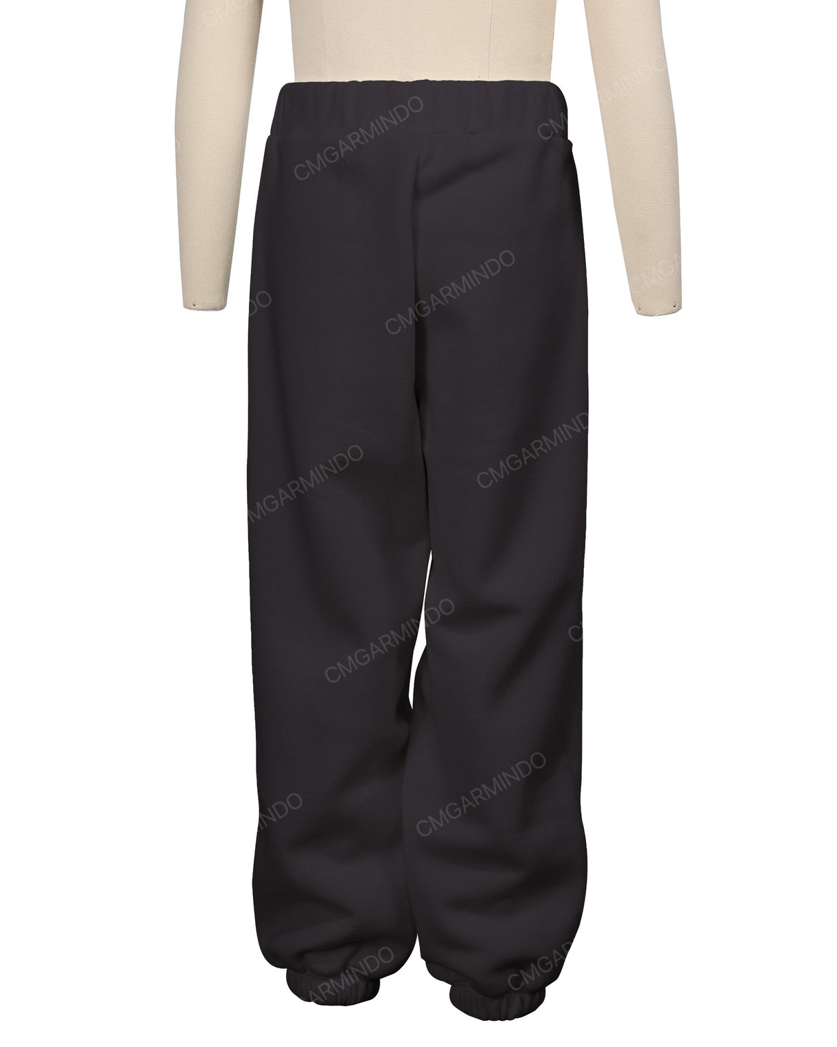 Elastic Folded Hem Sweatpants