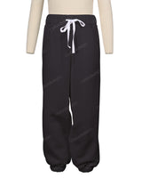 Elastic Folded Hem Sweatpants