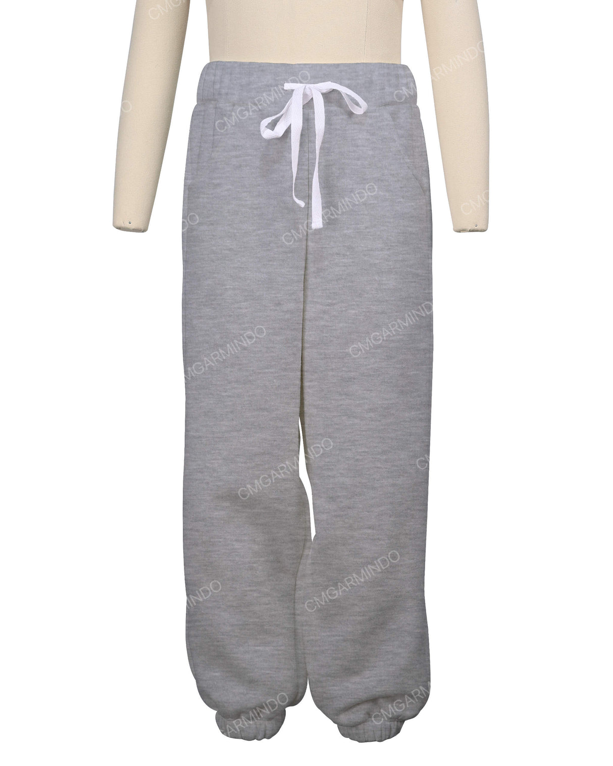 Elastic Folded Hem Sweatpants