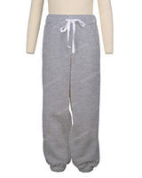 Elastic Folded Hem Sweatpants